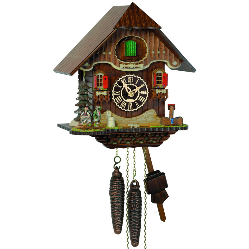 Horloge à Coucou Forêt-Noire – Bois Massif, Pendule Mécanique, Sonnerie Chaque Heure – Décoration Chalet Rétro
