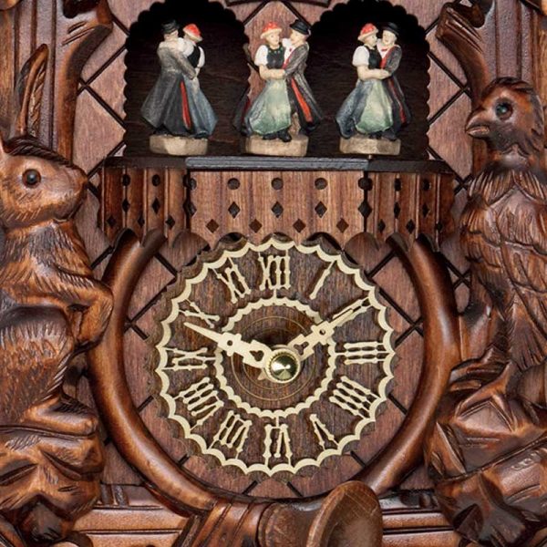 Horloge Coucou Traditionnelle Forêt Noire - Mouvement à Quartz, Pendule Oscillant, Dimensions 115x225x50 Mm - Décoration Chalet
