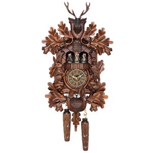 Coucou Forêt Noire animé avec tête de cerf