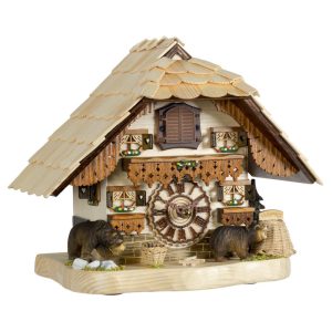 chalet bois naturel avec deux ours