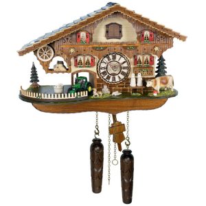 coucou chalet avec tracteur animé