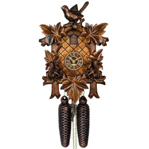 coucou 8 jours traditionnel avec écureuils