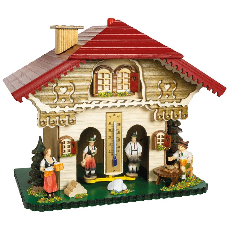 chalet oktoberfest avec hygromètre et thermomètre