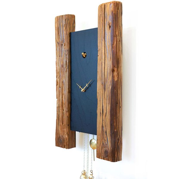 Horloge à Coucou Antique En Bois - Nichoir Horloge Murale Avec Pendule Et Cloche Auto Swing