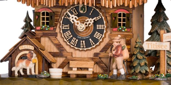 Pendule à coucou avec une horloge venteuse - Bois - 19ème - Catawiki