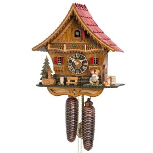 coucou de style chalet avec enfants et chat